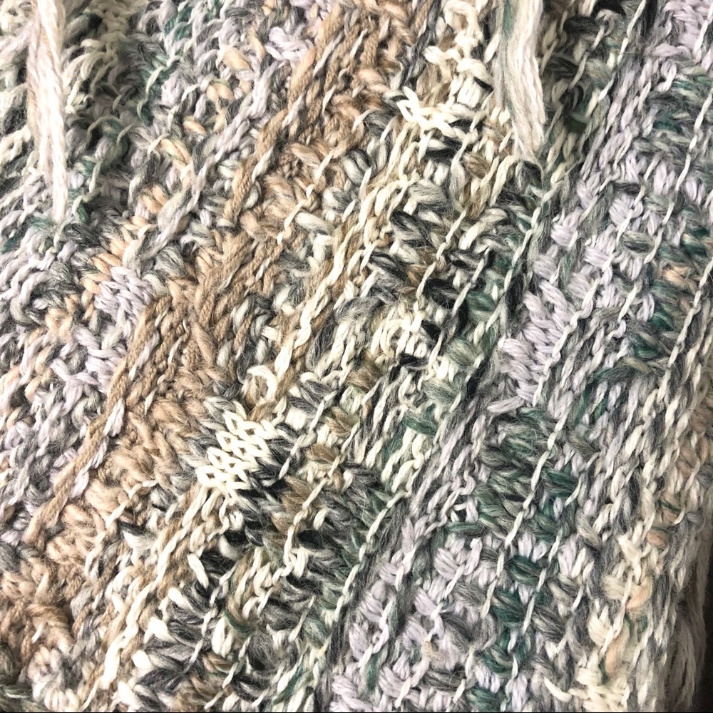 Free People Fringe Knit Cardigan Shawl Wool Alpaca - Picture 6 of 7